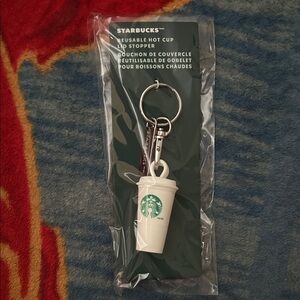 Starbucks Green and White Cup Keychain